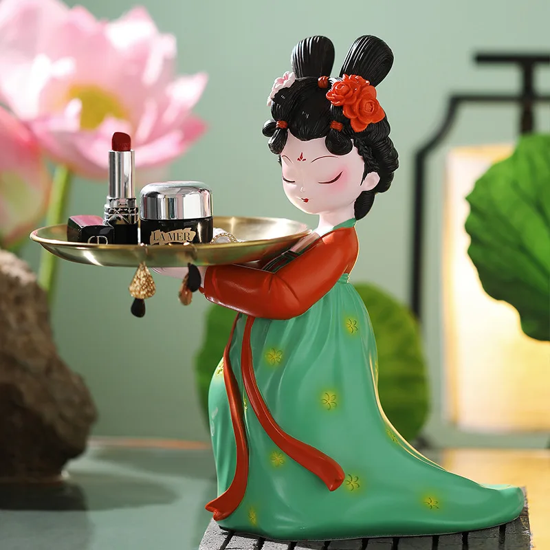Украшения для кукол в китайском старинном стиле с подносом ключей губной помады
