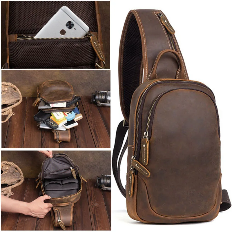 Retro Men Genuine Leather Top Layer Cowhide Shoulder Bag USB Waterproof Crossbody Travel Sling Messenger Pack Chest Bag for Male
Retro Men Genuine Leather Top Layer Cowhide Shoulder Bag USB Waterproof Crossbody Travel Sling Messenger Pack Chest Bag for Male