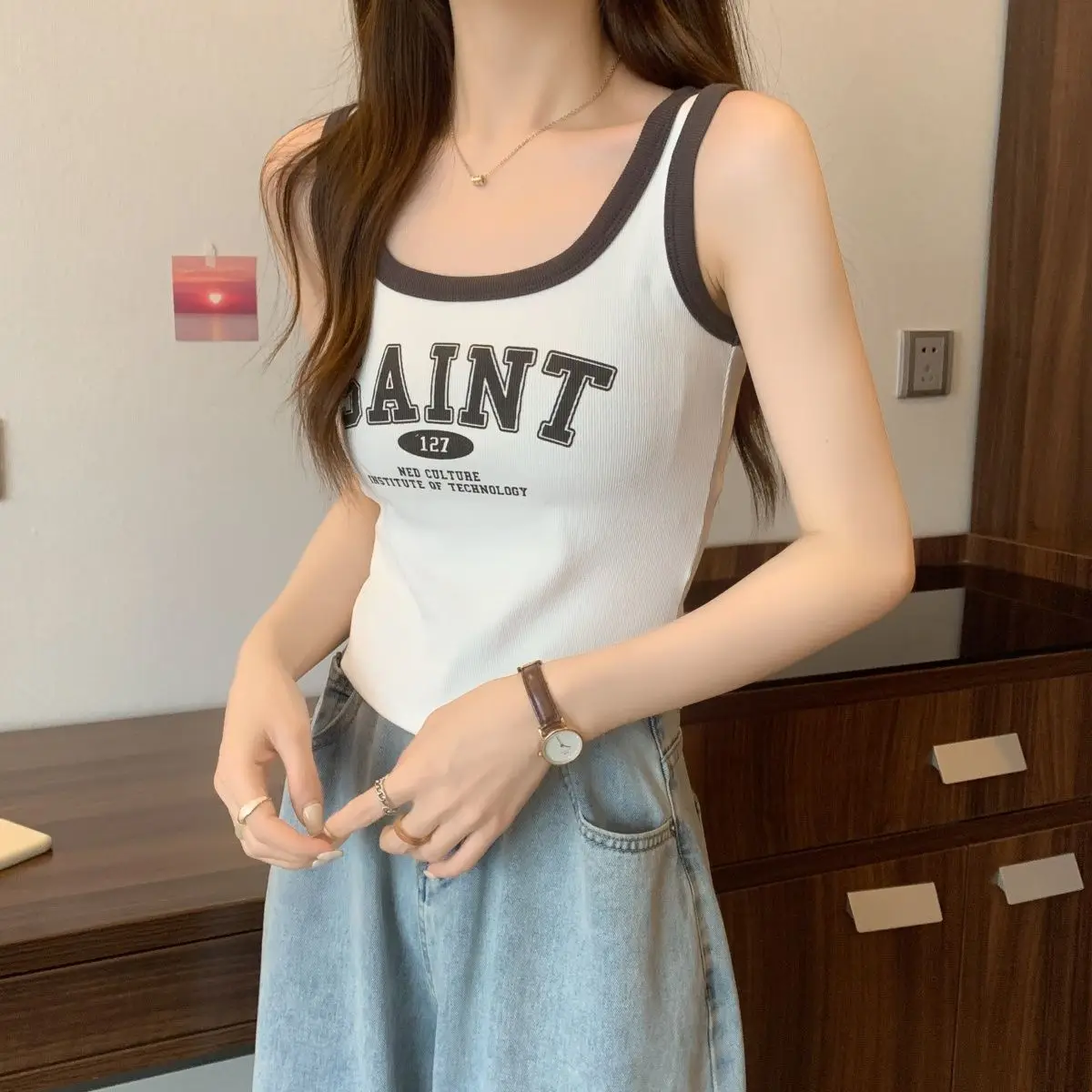 Yasuk Summer Women Casual Slim Loose Pullover Versatile Solid Bottom Camisole Vest Tees Tank Top Soft Sexy Letters Cotton
Yasuk Summer Women Casual Slim Loose Pullover Versatile Solid Bottom Camisole Vest Tees Tank Top Soft Sexy Letters Cotton