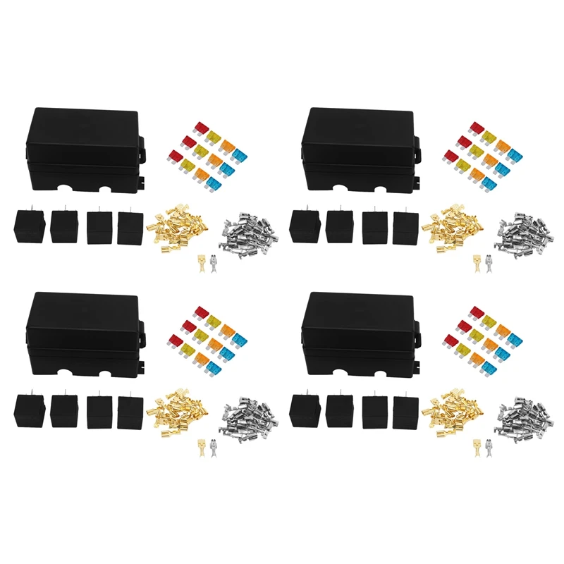 48 Way Blade Fuse Holder Box With Spade Terminals And Fuse 16PCS 4Pin 12V 80A Relays For Car Truck Trailer And Boat
48 Way Blade Fuse Holder Box With Spade Terminals And Fuse 16PCS 4Pin 12V 80A Relays For Car Truck Trailer And Boat
