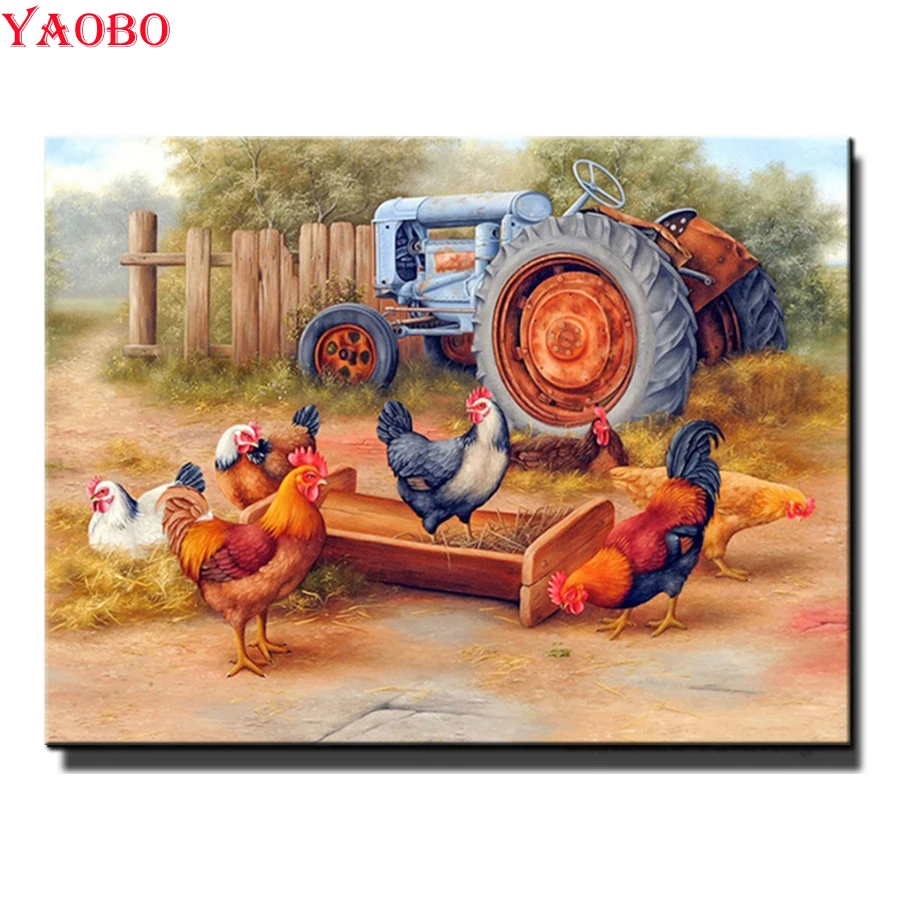 Алмазная Вышивка Животных курица, алмазная живопись, грузовик, ферма, пейзаж, вышивка крестиком, полные квадратные круглые стразы, картины 
Алмазная Вышивка Животных курица, алмазная живопись, грузовик, ферма, пейзаж, вышивка крестиком, полные квадратные круглые стразы, картины