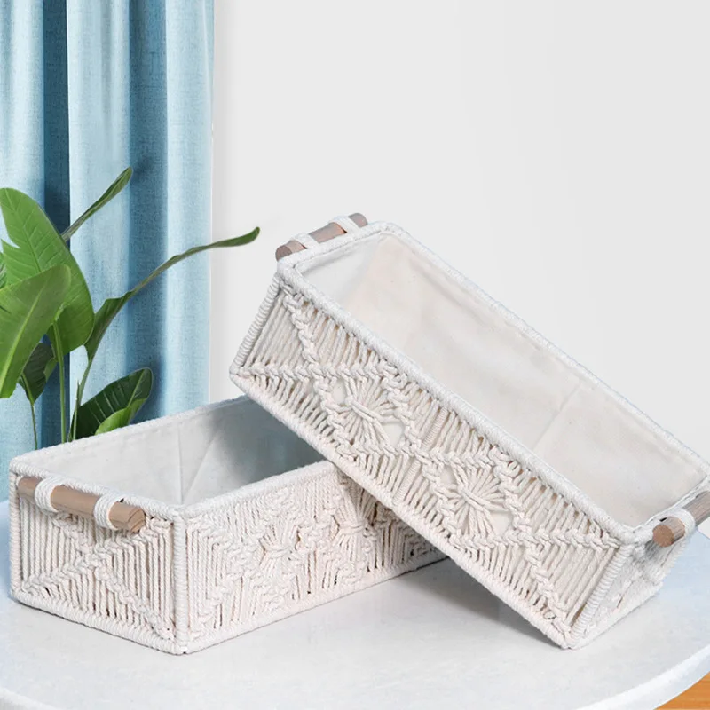 Handwoven Desktop Storage Box Convenient Storage Room Sundries Cotton String Gray Miscellaneous Woven Storage Box containers
Handwoven Desktop Storage Box Convenient Storage Room Sundries Cotton String Gray Miscellaneous Woven Storage Box containers