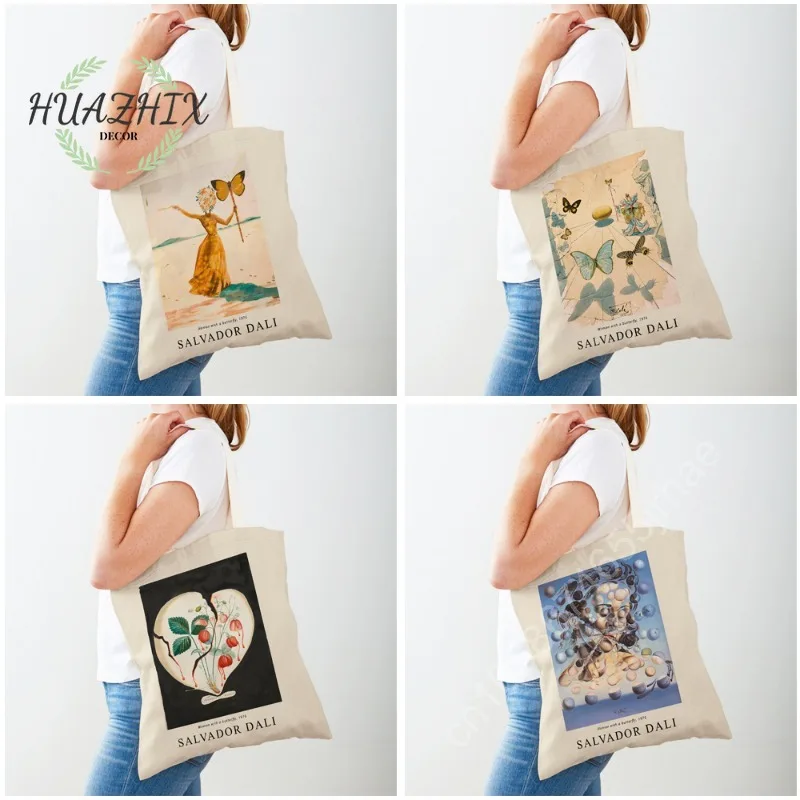 Сумка на плечо с принтом Сальвадора Дали, женская сумка-тоут для шоппинга в выставке сюрреализма, складная вместительная мультяшная сумочка
Сумка на плечо с принтом Сальвадора Дали, женская сумка-тоут для шоппинга в выставке сюрреализма, складная вместительная мультяшная сумочка