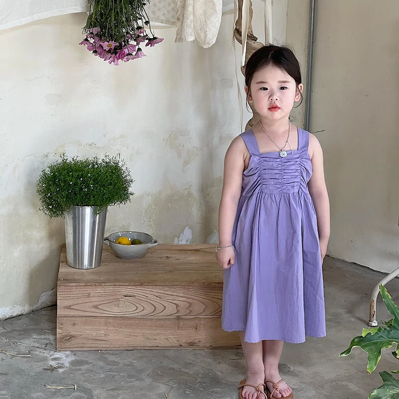 Baby Girls Leisure Dress 2022 Summer New Spaghetti Strap Solid Square Collar Fold Sleeveless Midi Dresses Children's Clothing
Baby Girls Leisure Dress 2022 Summer New Spaghetti Strap Solid Square Collar Fold Sleeveless Midi Dresses Children's Clothing