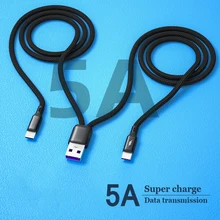 1m 2-in-1 Data Cable Type C Micro Fast Charging Cable Y Splitter 5A Fast Charging Cable for Samsung Huawei Xiaomi Wire Cords
