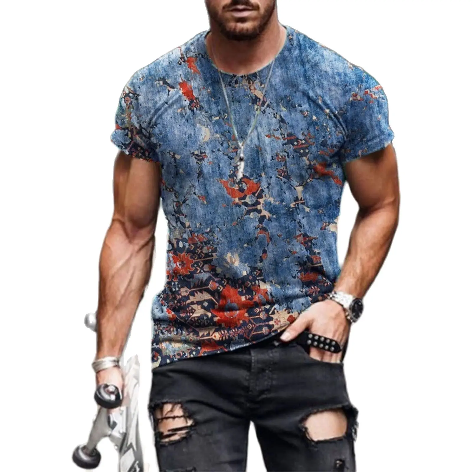 Summer Fashion Harajuku Ethnic 3D Printed O Neck TT Shirt Streetwear Men's Oversized Retro Short Sleeve T Shirt
Summer Fashion Harajuku Ethnic 3D Printed O Neck TT Shirt Streetwear Men's Oversized Retro Short Sleeve T Shirt