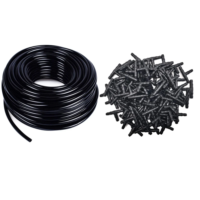 30M Meter 1/4 Inch Blank Distribution Pipe Drip Irrigation Hose With 200Pcs 1/4 Inch Universal Barbed Tee Fittings
30M Meter 1/4 Inch Blank Distribution Pipe Drip Irrigation Hose With 200Pcs 1/4 Inch Universal Barbed Tee Fittings