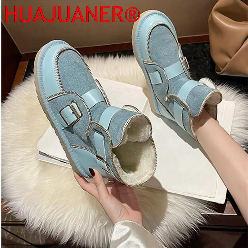 New Design Women Winter Snow Boots Plush Lining Keep Warm Shoes Buckle Zipper Decoration Lady Booties Girls Ankle Boots
New Design Women Winter Snow Boots Plush Lining Keep Warm Shoes Buckle Zipper Decoration Lady Booties Girls Ankle Boots