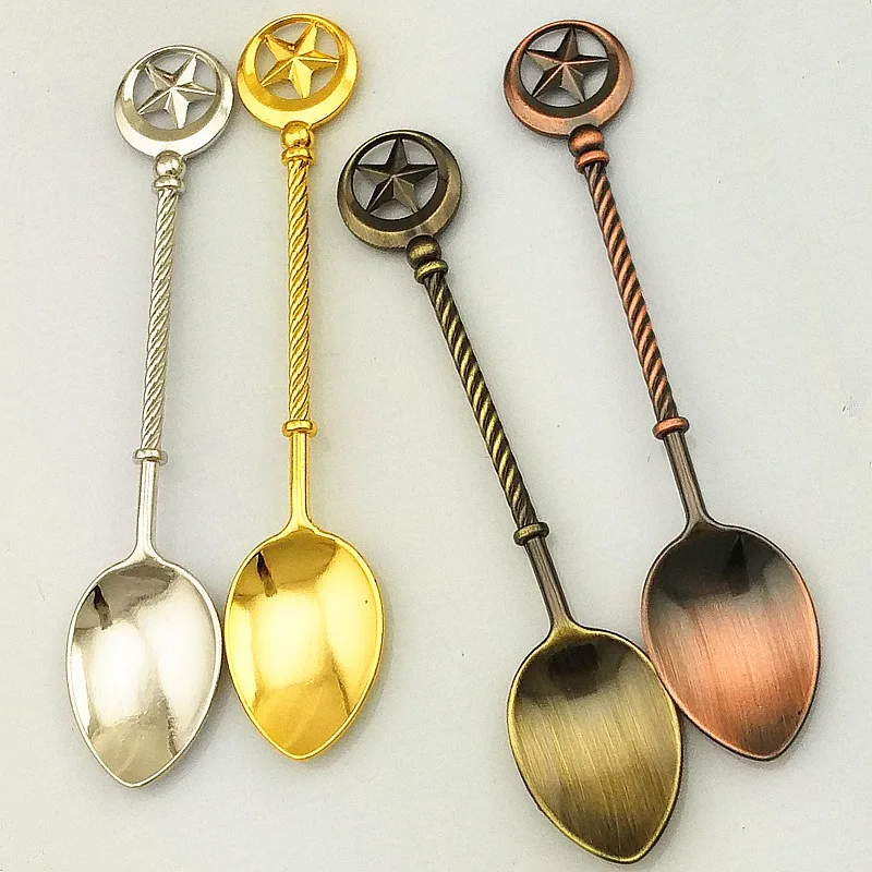 New Creative Retro Coffee Spoon Ice-cream Spoon/Jam Spoon Alloy Minor Rounder Star Set Dessert Spoon JY91
New Creative Retro Coffee Spoon Ice-cream Spoon/Jam Spoon Alloy Minor Rounder Star Set Dessert Spoon JY91