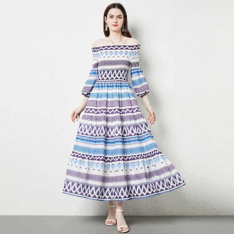 Женское модельное Платье макси с принтом, элегантное богемное пляжное праздничное платье, летнее платье, 2022
Женское модельное Платье макси с принтом, элегантное богемное пляжное праздничное платье, летнее платье, 2022