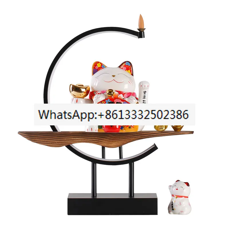 Chinese-style lucky cat creative light-emitting ornaments ceramic automatic shaking hands to make money office living room gift
Chinese-style lucky cat creative light-emitting ornaments ceramic automatic shaking hands to make money office living room gift