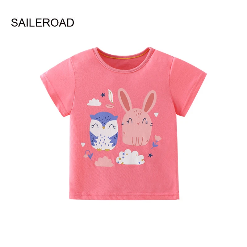 SAILEROAD Summer T Shirt Cotton Short Sleeve Cartoon Rabbit Owl T-shirts Kids Tee Girls Tops Boys Children Clothes
SAILEROAD Summer T Shirt Cotton Short Sleeve Cartoon Rabbit Owl T-shirts Kids Tee Girls Tops Boys Children Clothes