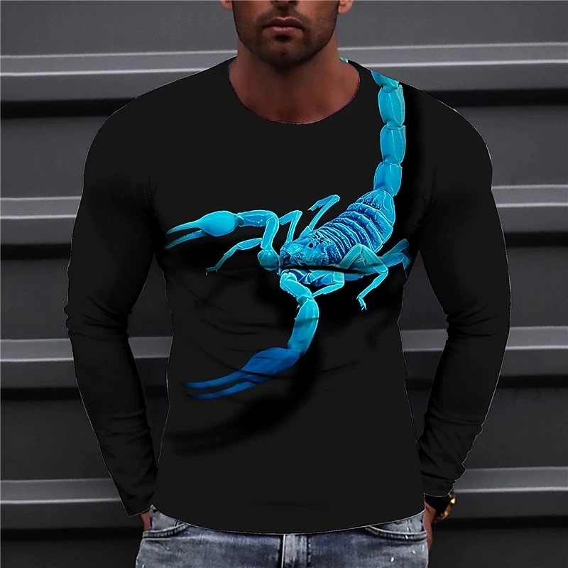 2022 3d Scorpion Printed Long Sleeve T Shirt for Men Vintage Harajuku Men's T-shirt Autumn Men Clothes Streetwear Oversized Tops
2022 3d Scorpion Printed Long Sleeve T Shirt for Men Vintage Harajuku Men's T-shirt Autumn Men Clothes Streetwear Oversized Tops