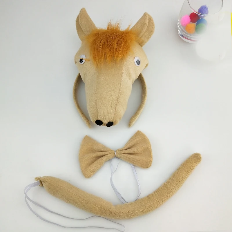 Adults Kids Plush Cartoon Children s Animal 3D Horse Headband Bow Tie Tail Christmas Birthday Party Cosplay Costume
Adults Kids Plush Cartoon Children s Animal 3D Horse Headband Bow Tie Tail Christmas Birthday Party Cosplay Costume