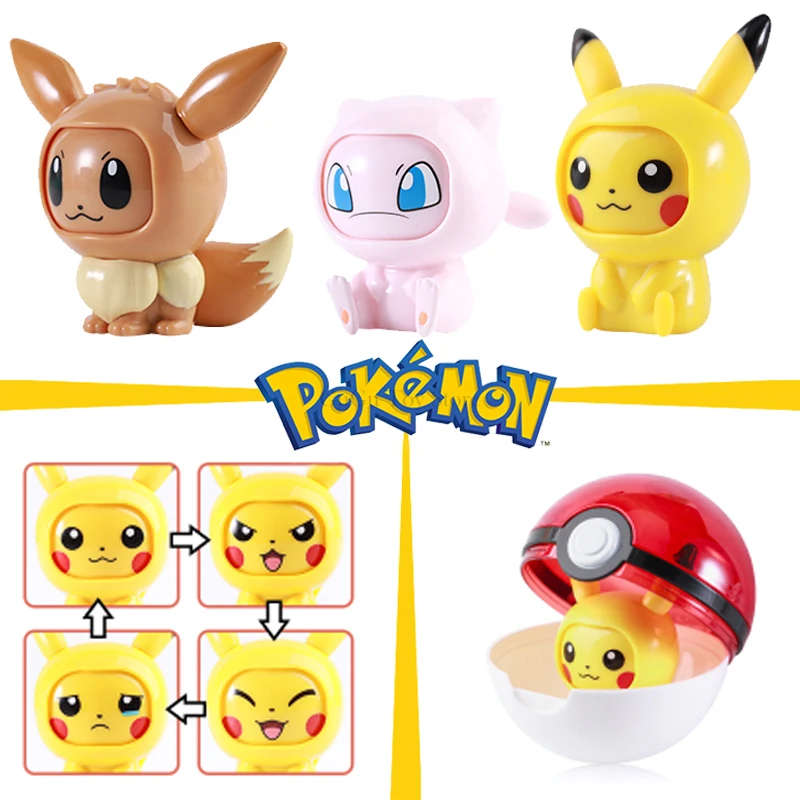 Pokemon Ball Anime Figure Face Change Pokeball Deformation Pikachu Action Figurine Model Collection Doll Toys for Children Gift
Pokemon Ball Anime Figure Face Change Pokeball Deformation Pikachu Action Figurine Model Collection Doll Toys for Children Gift