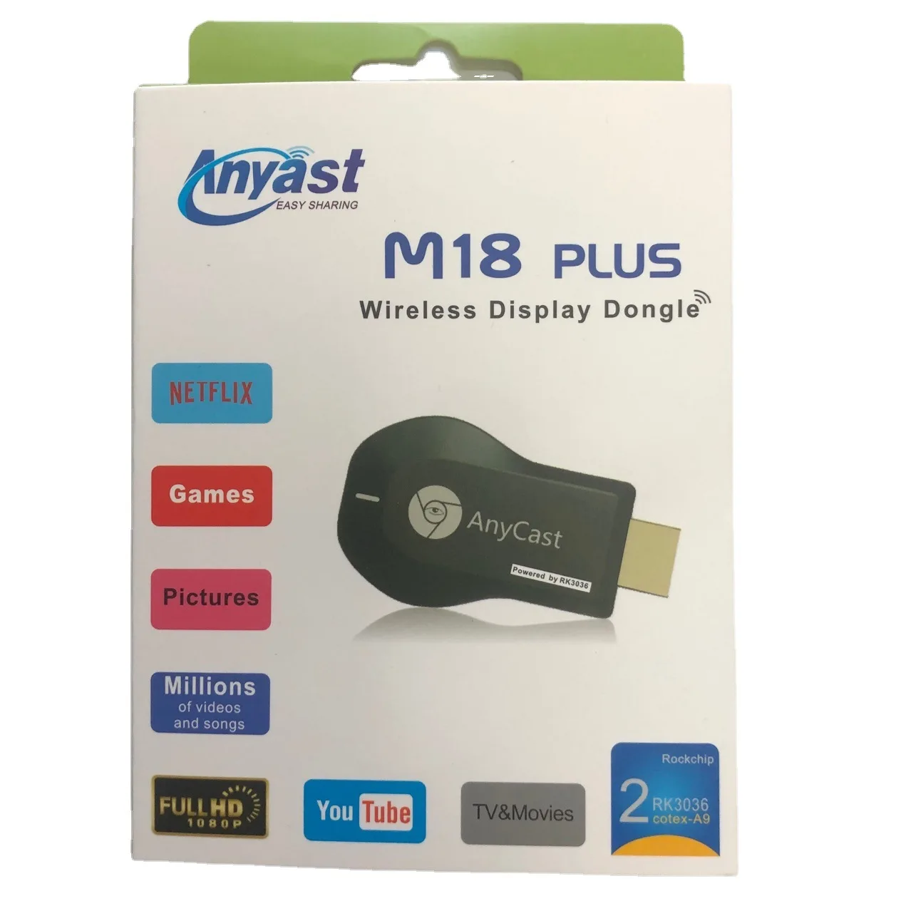 Anycast WIFI M18 M12 HDMI Dongle Youtube 2.4g MiraScreen M2 Plus TV Stick Phone Wifi Display Receiver Anycast DLN
Anycast WIFI M18 M12 HDMI Dongle Youtube 2.4g MiraScreen M2 Plus TV Stick Phone Wifi Display Receiver Anycast DLN