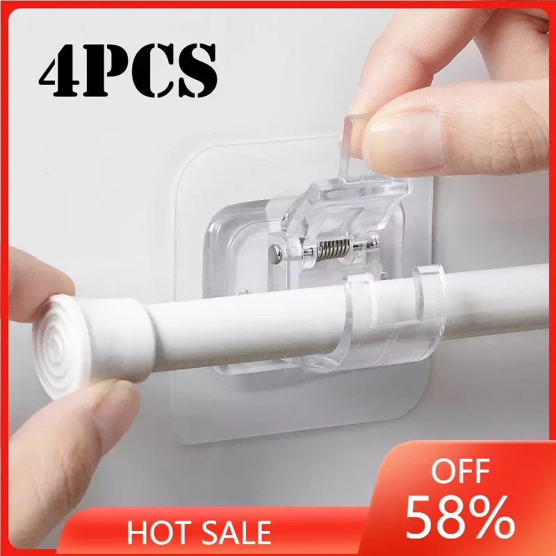 Self Adhesive Hooks Punch-free Curtain Rod Clip Hook Shower Curtain Rod Hanging Holder Household Fixed Clip Hanging Hook Holder
Self Adhesive Hooks Punch-free Curtain Rod Clip Hook Shower Curtain Rod Hanging Holder Household Fixed Clip Hanging Hook Holder