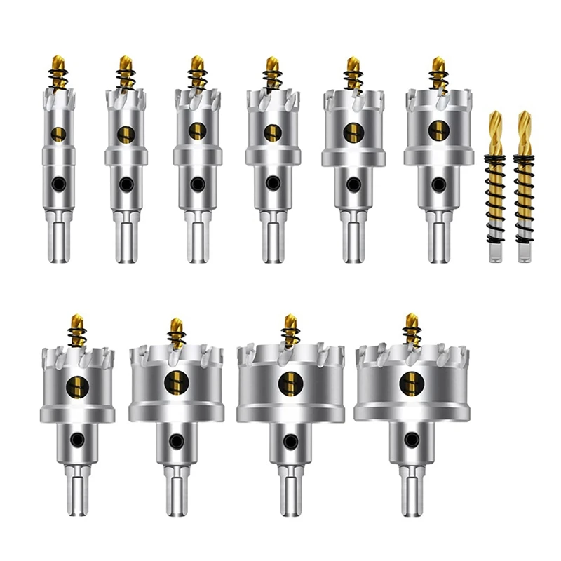 12 PCS Tcthole Saw Kit Fit For Hard Metal, 5/8Inch -2-1/8Inch Pilot Drill Bit For Metal, Stainless Steel, Iron, Wood, Plastic
12 PCS Tcthole Saw Kit Fit For Hard Metal, 5/8Inch -2-1/8Inch Pilot Drill Bit For Metal, Stainless Steel, Iron, Wood, Plastic