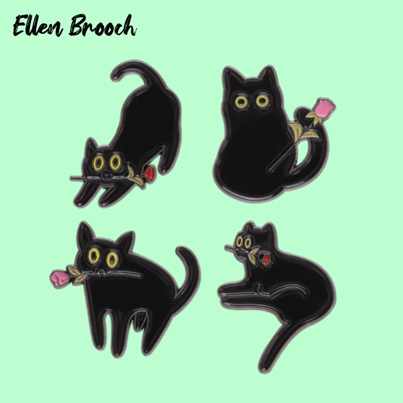 Cute Black Cat Enamel Pins Metal Custom Cartoon Animal Brooches Lapel Collar Backpack Badges Jewelry Gift for Kids Friends
Cute Black Cat Enamel Pins Metal Custom Cartoon Animal Brooches Lapel Collar Backpack Badges Jewelry Gift for Kids Friends
