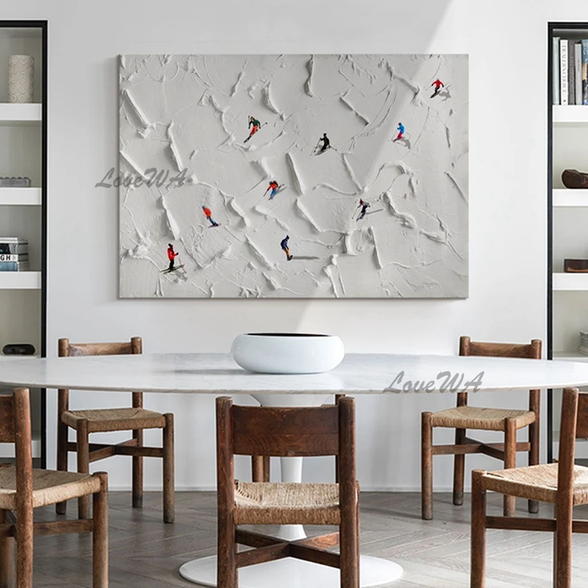 Modern New House Wall Decoration Palette Knife Heavy Textured Thick Oil Painting White Acrylic Abstract Wall Canvas Art Piece
Modern New House Wall Decoration Palette Knife Heavy Textured Thick Oil Painting White Acrylic Abstract Wall Canvas Art Piece