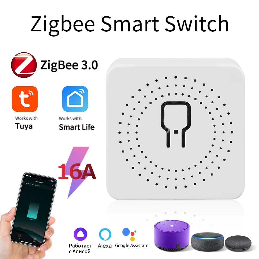 Zigbee Smart Switch 16A App Remote Wireless Relay Light Switches Module 2 Way Control Tuya Smart Life Alexa Alice Google Home
Zigbee Smart Switch 16A App Remote Wireless Relay Light Switches Module 2 Way Control Tuya Smart Life Alexa Alice Google Home