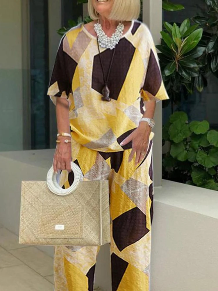 Женский Повседневный костюм из 2 предметов, Свободный Топ с круглым вырезом и коротким рукавом и длинные брюки с высокой талией, костюм в ули...
Женский Повседневный костюм из 2 предметов, Свободный Топ с круглым вырезом и коротким рукавом и длинные брюки с высокой талией, костюм в ули...