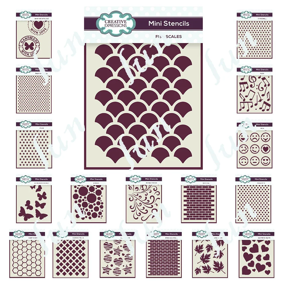 18 Pieces of 3x4 Inch Mini Stencils 2022 New Arrival DIY Scrapbooking Paper Gift Greeting Cards Craft Decor Pvc Drawing Template 
18 Pieces of 3x4 Inch Mini Stencils 2022 New Arrival DIY Scrapbooking Paper Gift Greeting Cards Craft Decor Pvc Drawing Template
