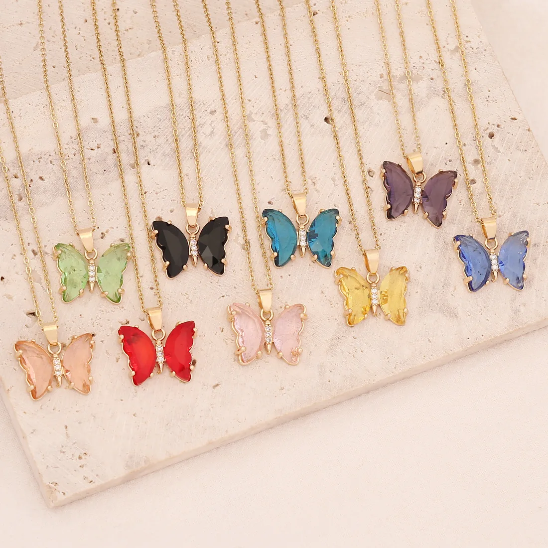 2022 Fashion Jewelry New Colorful Butterfly Necklace Personalized Stainless Steel Chain Crystal Pendant Necklace for Women
2022 Fashion Jewelry New Colorful Butterfly Necklace Personalized Stainless Steel Chain Crystal Pendant Necklace for Women