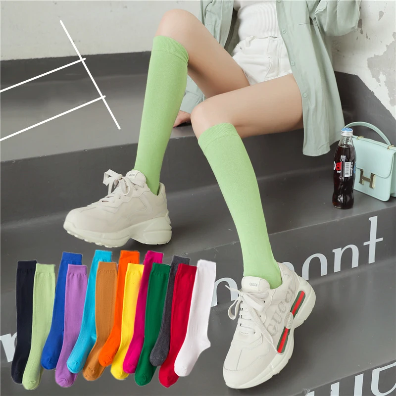 Candy Color Knee Trend Fashion Sports Socks Women Middle Tube Solid Color Long Breathable Skateboard Cotton Students Calf Socks
Candy Color Knee Trend Fashion Sports Socks Women Middle Tube Solid Color Long Breathable Skateboard Cotton Students Calf Socks