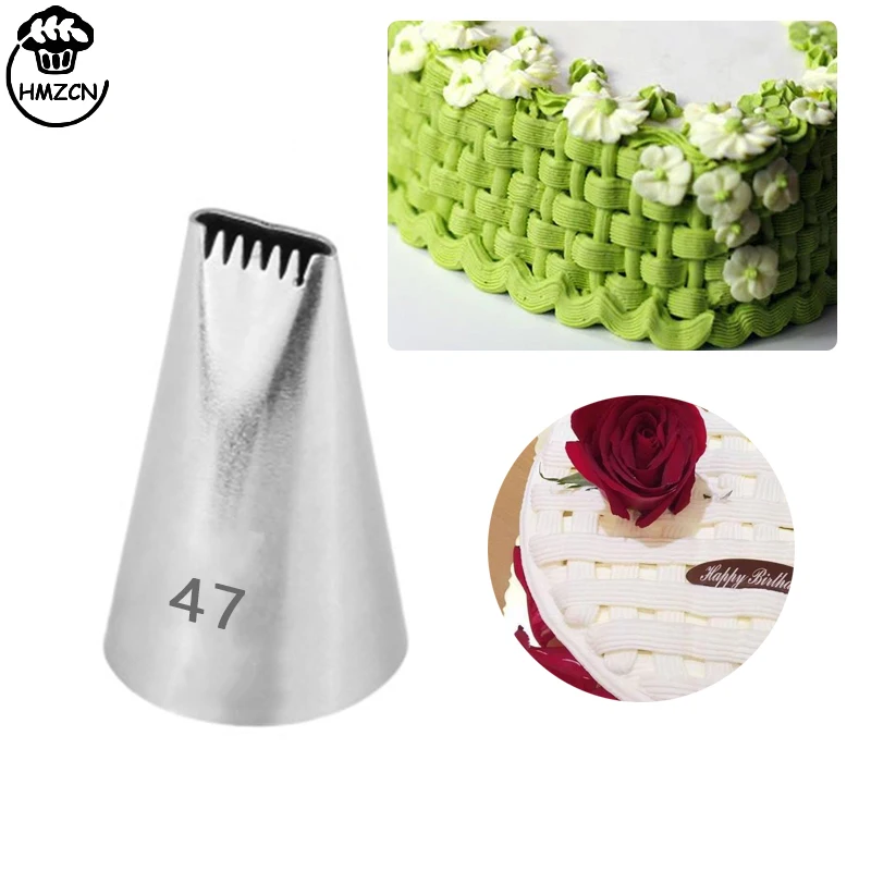 1PC 47# Basket Weave Flower Cake Icing Piping Nozzle Basket Weave Pastry Tips Cake Cream Cupcake Sugar Craft Decorating Tools
1PC 47# Basket Weave Flower Cake Icing Piping Nozzle Basket Weave Pastry Tips Cake Cream Cupcake Sugar Craft Decorating Tools