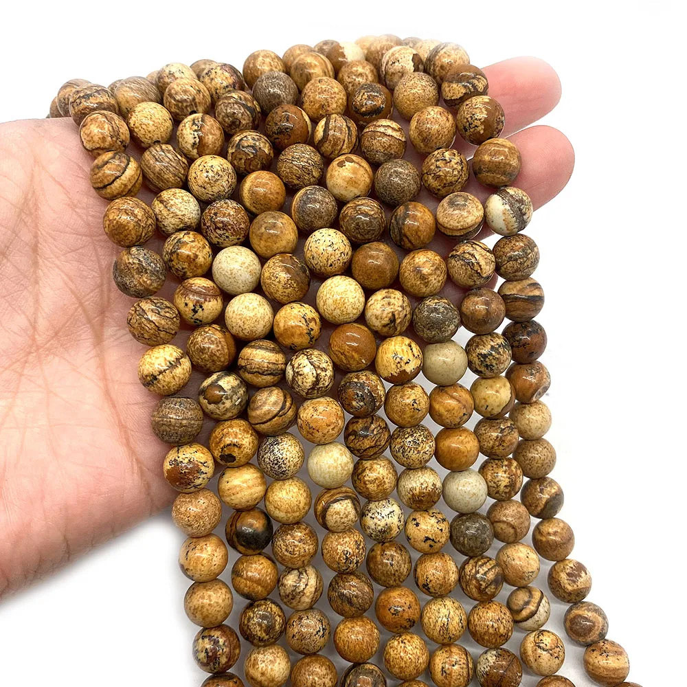 Natural Stone Picture Stone Beads Charm Fashion Accessories Round Loose Spacer Beads 6-10mm Jewelry Making DIY Bracelet Necklace
Natural Stone Picture Stone Beads Charm Fashion Accessories Round Loose Spacer Beads 6-10mm Jewelry Making DIY Bracelet Necklace