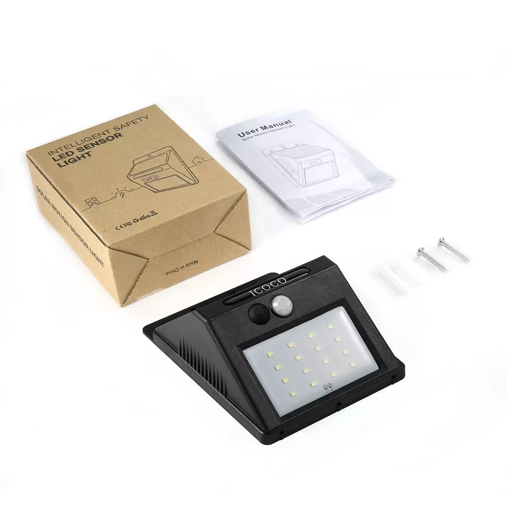 Icoco Intelligent Safety Led Light Control Solar Pir Motion Sensor Light Waterproof Solar Wall Lamp Heat Proof Home Care
Icoco Intelligent Safety Led Light Control Solar Pir Motion Sensor Light Waterproof Solar Wall Lamp Heat Proof Home Care