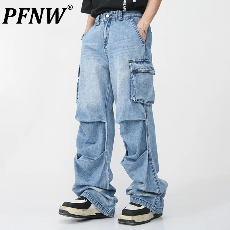 PFNW Spring Summer New Men's Fashion Multi Pocket Loose Wide Leg Jeans Trendy Zipper Straight Techwear High Street Pants 12Z1078
PFNW Spring Summer New Men's Fashion Multi Pocket Loose Wide Leg Jeans Trendy Zipper Straight Techwear High Street Pants 12Z1078