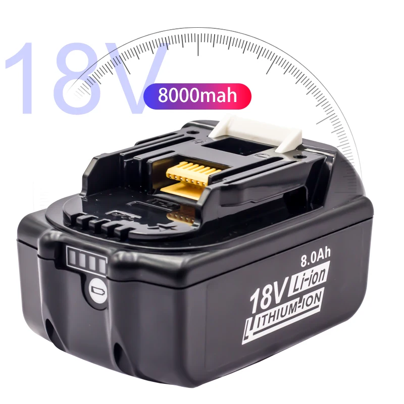 Latest BL1880B BL1860B 18V 8.0Ah 8000mah Li Ion Rechargeable Battery for Makita 18V BL1830 BL1840 BL1850 BL1815 Cordless Drill
Latest BL1880B BL1860B 18V 8.0Ah 8000mah Li Ion Rechargeable Battery for Makita 18V BL1830 BL1840 BL1850 BL1815 Cordless Drill