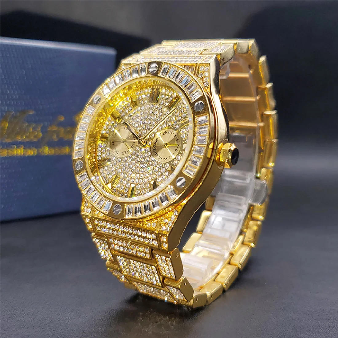 Big Face Quartz Watches For Men Double Dial Work Luxury Gold Diamond Men's Gold Watch Business Stylish Timepieces Gift For Male
Big Face Quartz Watches For Men Double Dial Work Luxury Gold Diamond Men's Gold Watch Business Stylish Timepieces Gift For Male