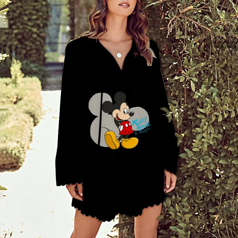 Mini Sexy Dress Lace Summer Dresses Woman 2022 Elegant Dresses for Women Mickey Disney Long Sleeves Fashion Minnie Mouse V-Neck
Mini Sexy Dress Lace Summer Dresses Woman 2022 Elegant Dresses for Women Mickey Disney Long Sleeves Fashion Minnie Mouse V-Neck