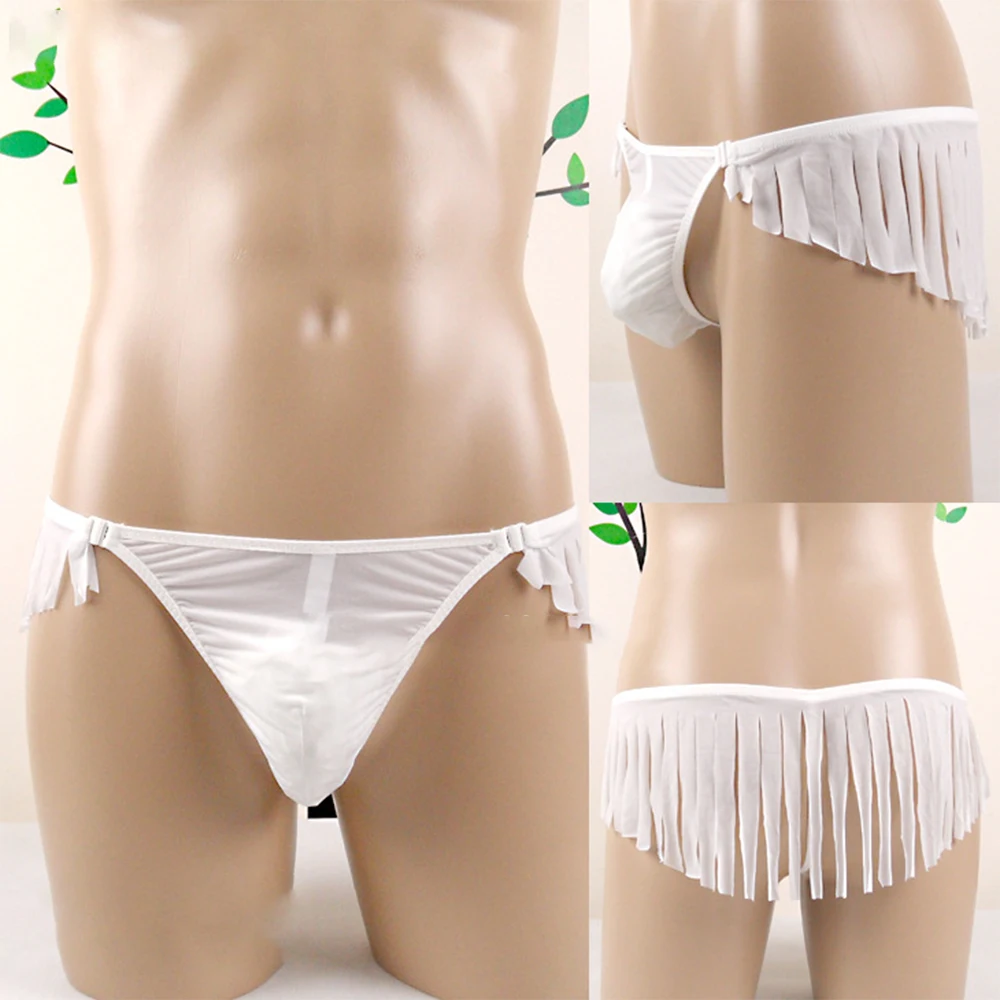 Men Sexy Underwear With Tassel Transparent Crotchless Panties Gay Man Erotic Lingerie Stage Perform Underpants Gay Pouch Briefs
Men Sexy Underwear With Tassel Transparent Crotchless Panties Gay Man Erotic Lingerie Stage Perform Underpants Gay Pouch Briefs