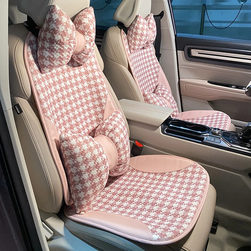 New Four Seasons Universal Bicolor Jacquard Leather Lattice Fashion Car Seat Cushion Cover Car Interior Decorations
New Four Seasons Universal Bicolor Jacquard Leather Lattice Fashion Car Seat Cushion Cover Car Interior Decorations