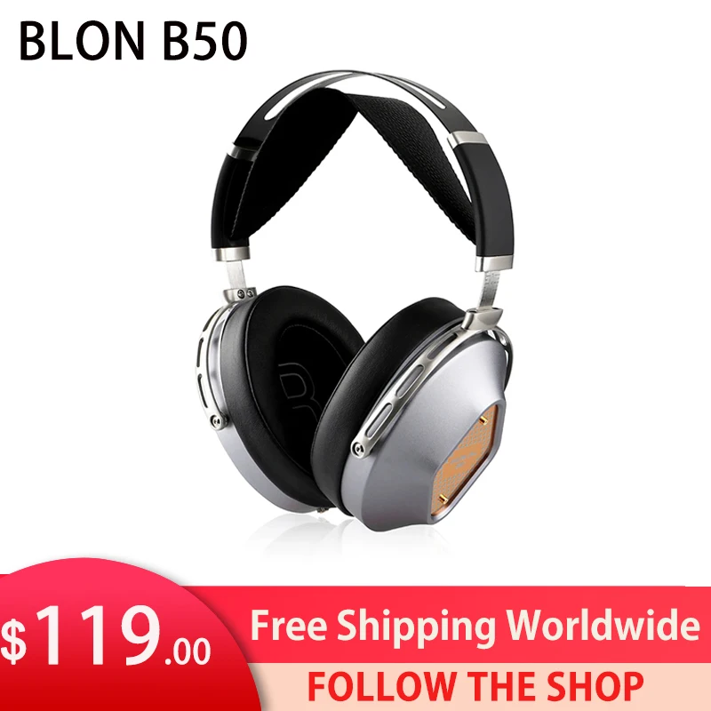 

BLON B50 Low Impedance Super-high Sensitivity Ergonomic Headphones Close Back Aluminum Case Detachable Gold-plated 3.5mm Cable