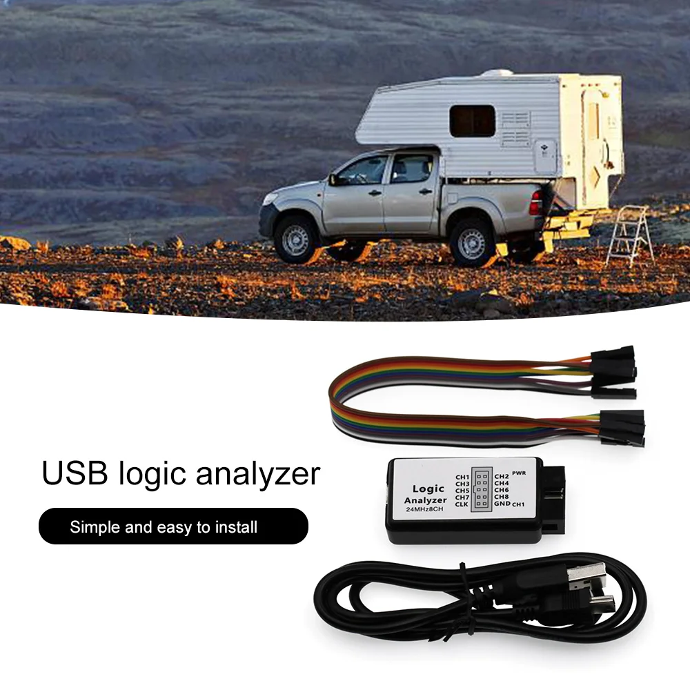 

USB Logic Analyzer 24M 8CH Microcontroller Channels With Buffer Support 1.1.16 and for Including EBook Black Hantek Oscilloscope