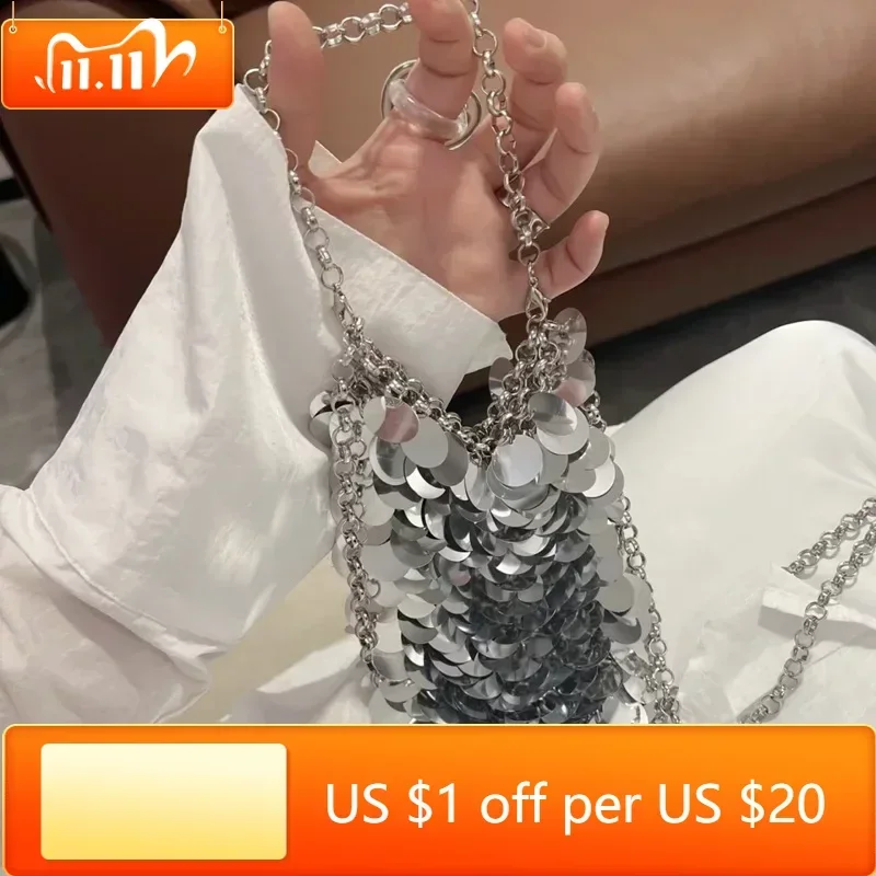 Women Bag Sequins Handbags Silver Bag Women Small Tote Bag Bling Bling Fashion Lady Bucket Handbags Girls Glitter Purses
Women Bag Sequins Handbags Silver Bag Women Small Tote Bag Bling Bling Fashion Lady Bucket Handbags Girls Glitter Purses