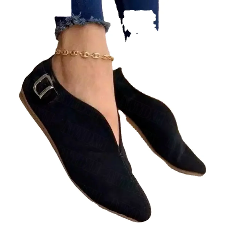 Женские туфли на плоской подошве, с острым носком, Размеры 35-43 
Женские туфли на плоской подошве, с острым носком, Размеры 35-43