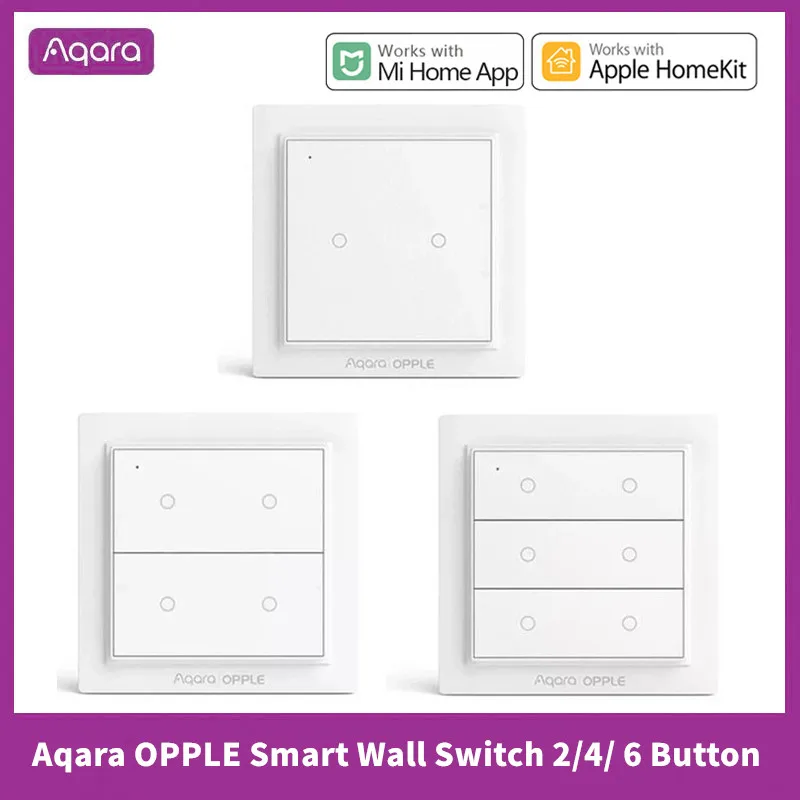 Aqara OPPLE Smart Wireless Wall Switch 2 4 6 Buttons Zigbee 3.0 APP Remote Control Light Switch For Xiaomi mi home HomeKit
Aqara OPPLE Smart Wireless Wall Switch 2 4 6 Buttons Zigbee 3.0 APP Remote Control Light Switch For Xiaomi mi home HomeKit