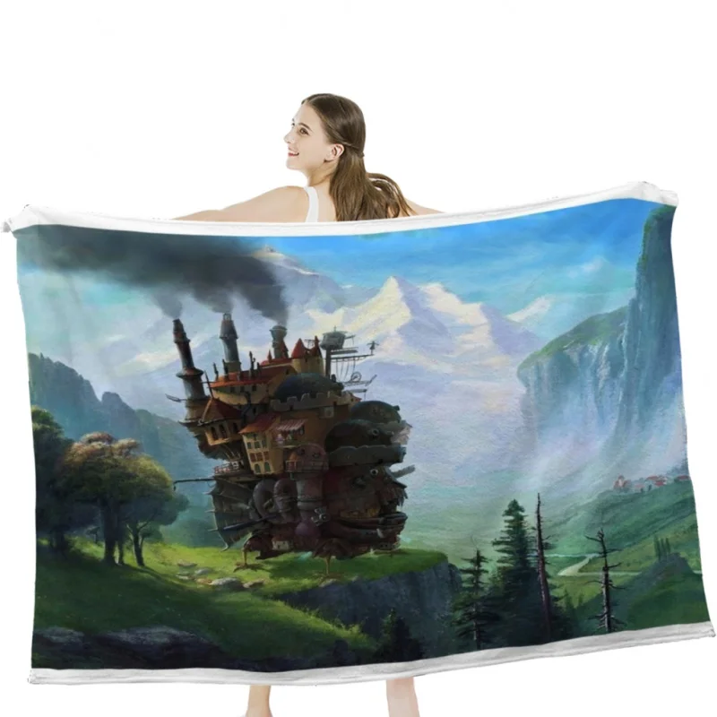 Aesthetics Moving Castle In Forest Throw Blankets Soft Velvet Blanket Camping Bedding Blanket Cold Cinema or Travel
Aesthetics Moving Castle In Forest Throw Blankets Soft Velvet Blanket Camping Bedding Blanket Cold Cinema or Travel