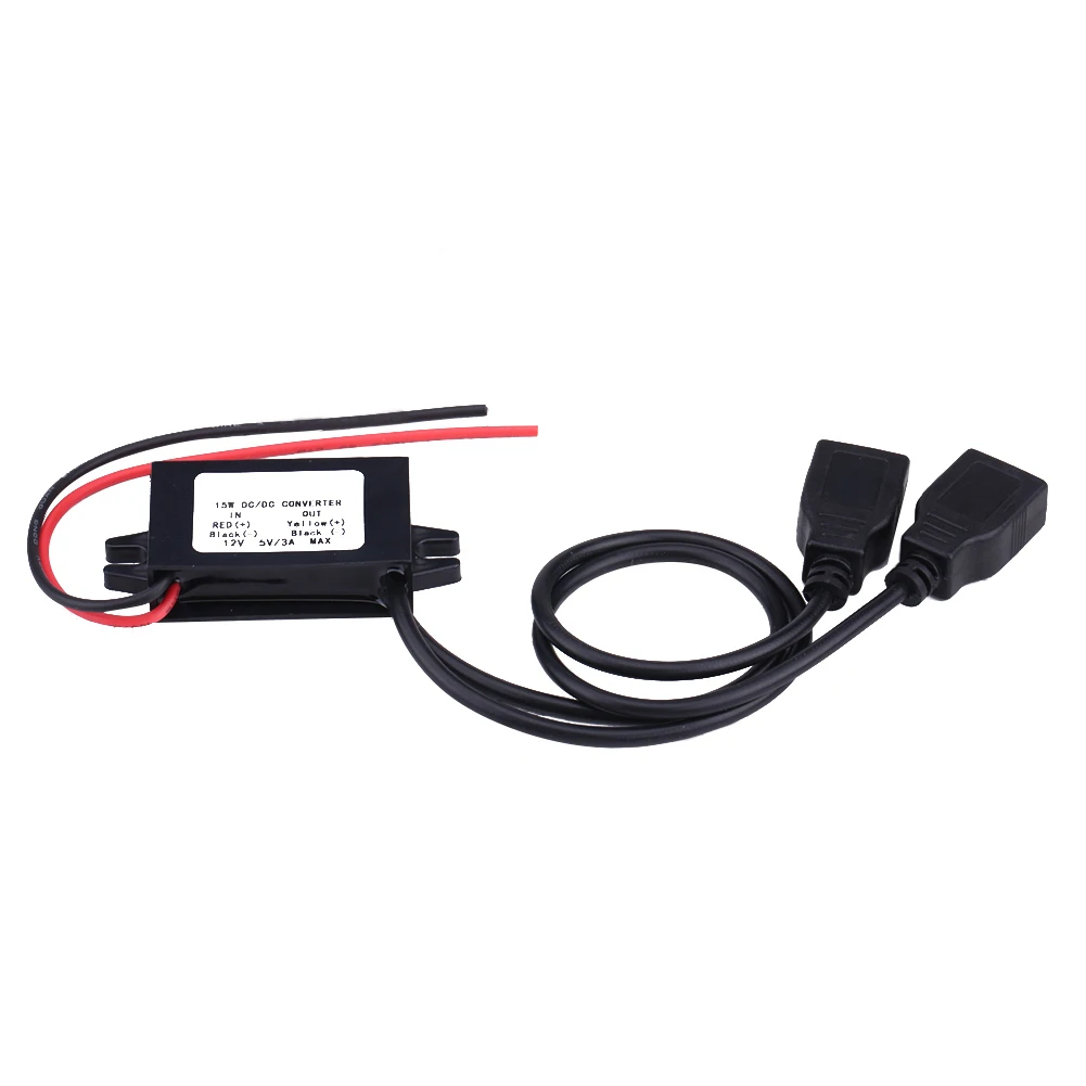 3A DC 12V to DC 5V Dual USB Charger Adapter Converter Module for Car Motorcycle Phone Charge
3A DC 12V to DC 5V Dual USB Charger Adapter Converter Module for Car Motorcycle Phone Charge