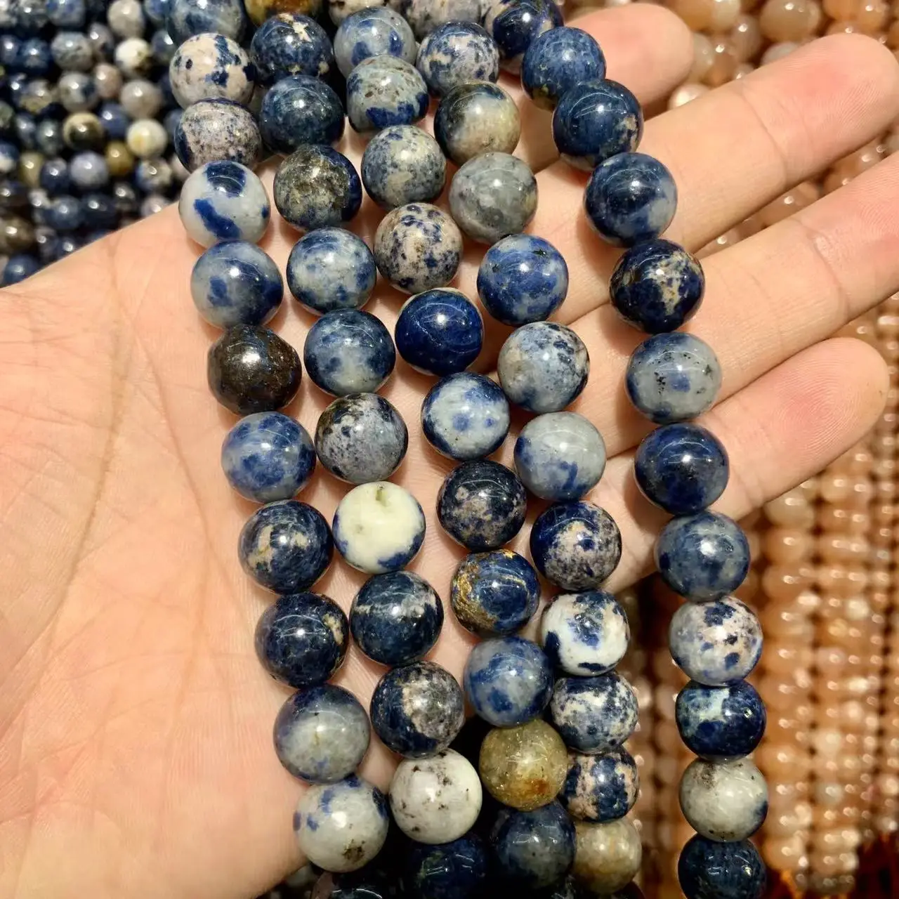 

Бусины из синего шпинеля, натуральный драгоценный камень, незакрепленные бусины «сделай сам» для изготовления ювелирных изделий, нитка 15 дюймов, оптовая продажа!