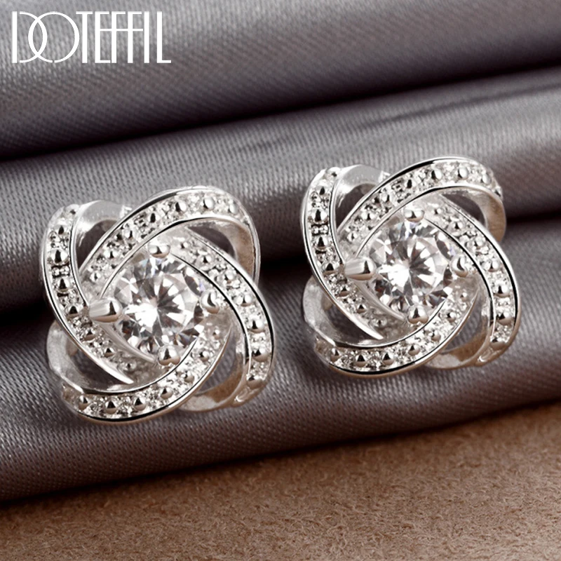 DOTEFFIL 925 Sterling Silver AAA Zircon Charm Stud Earring For Woman Fashion Jewelry Wedding Party Gift
DOTEFFIL 925 Sterling Silver AAA Zircon Charm Stud Earring For Woman Fashion Jewelry Wedding Party Gift