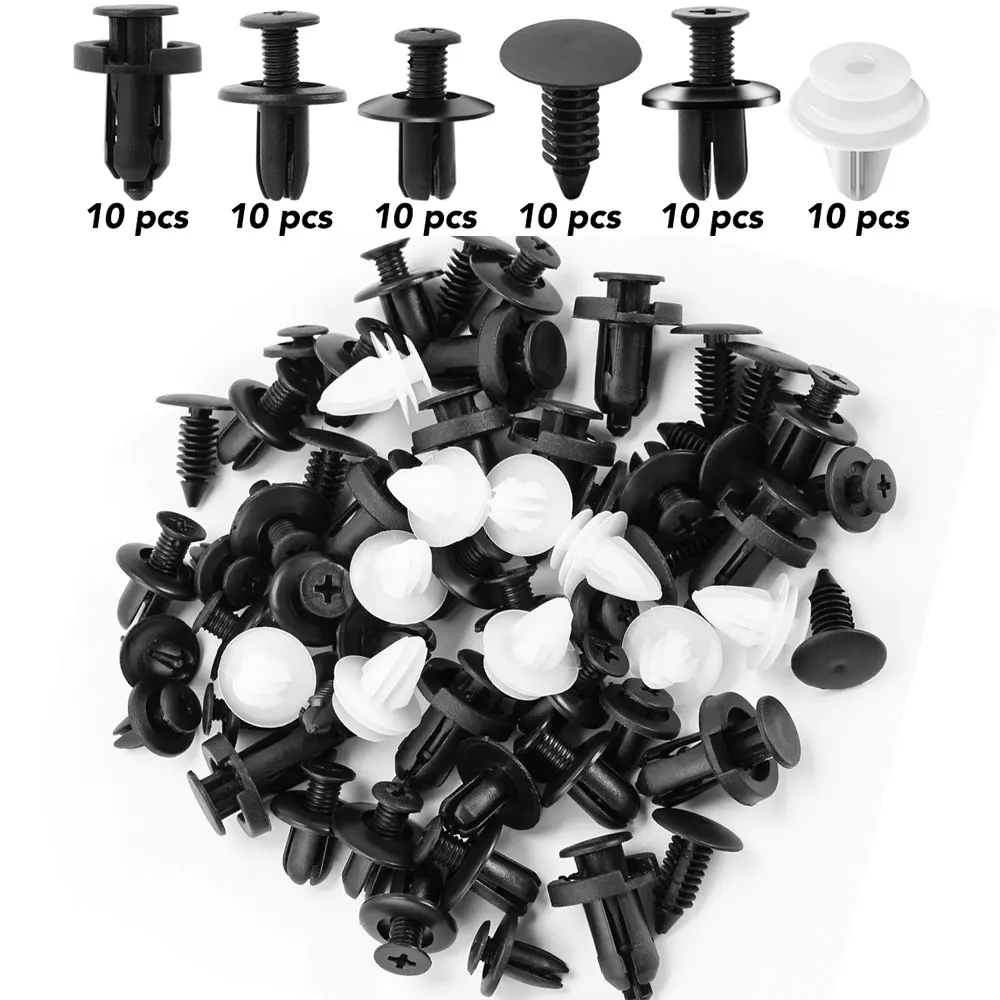 60pcs Auto Fastener Clip Mixed Car Body Push Retainer Pins Rivet for Renault Megane 2 Clio Duster Fluence Captur Logan Kadjar
60pcs Auto Fastener Clip Mixed Car Body Push Retainer Pins Rivet for Renault Megane 2 Clio Duster Fluence Captur Logan Kadjar
