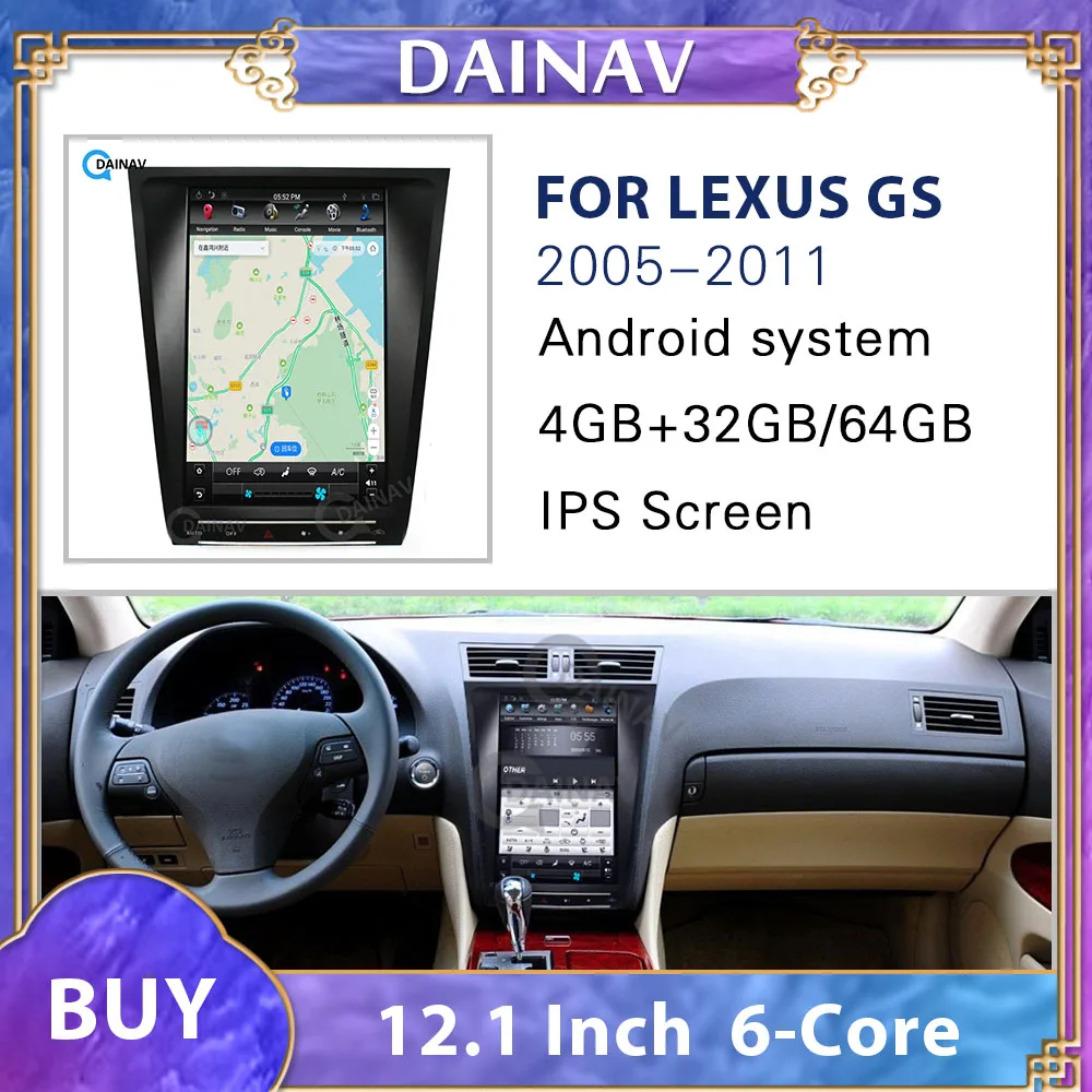 Автомобильный мультимедийный плеер на Android с GPS-навигацией, автомобильное радио, мультимедийный плеер для Lexus GS 2005-2011, автомобильное радио с вертикальным экраном 12,1 дюйма, DVD-плеер 
Автомобильный мультимедийный плеер на Android с GPS-навигацией, автомобильное радио, мультимедийный плеер для Lexus GS 2005-2011, автомобильное радио с вертикальным экраном 12,1 дюйма, DVD-плеер
