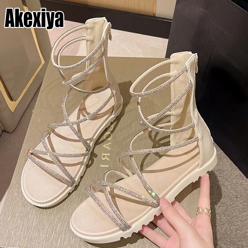 Sandals Women Rhinestone 2022 New Women's Summer Sandals Zipper Platform Roman Sandals Ladies BC4140
Sandals Women Rhinestone 2022 New Women's Summer Sandals Zipper Platform Roman Sandals Ladies BC4140